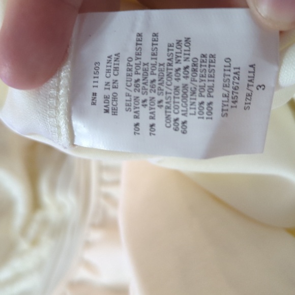 Love Reign Off-White Strapless Lacy Mini Dress Women's Size 3 - Picture 4 of 5